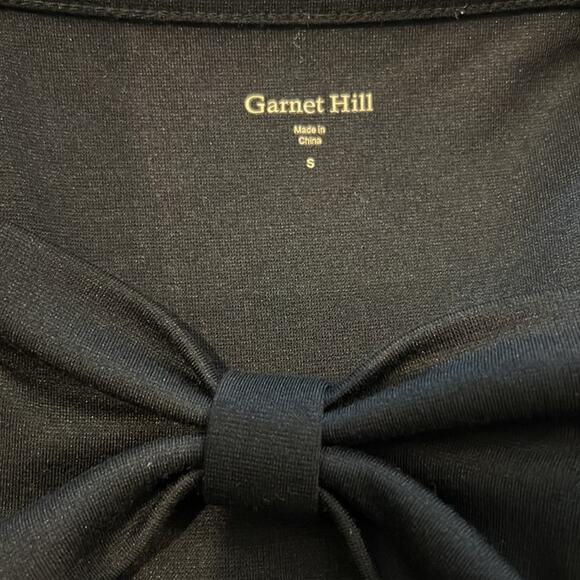 Garnet Hill Black Knee length dress with Back Bow Detail - Size S - Picture 7 of 9